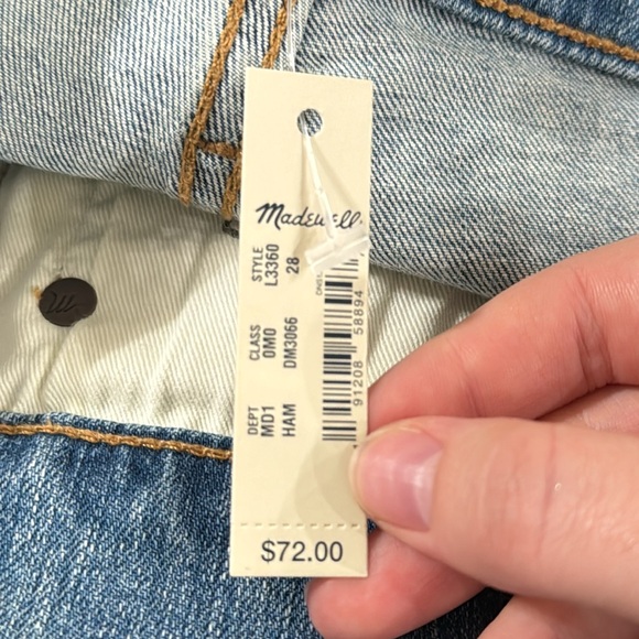 Madewell 9” denim distressed shorts size W28 - Picture 15 of 15